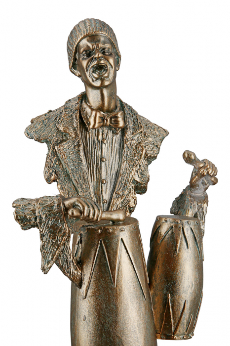 Figurina Drum Player, Rasina, Auriu, 8x17x35 cm [2]