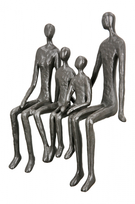 Figurina Edge Family, Fier, Gri, 7x17x23 cm