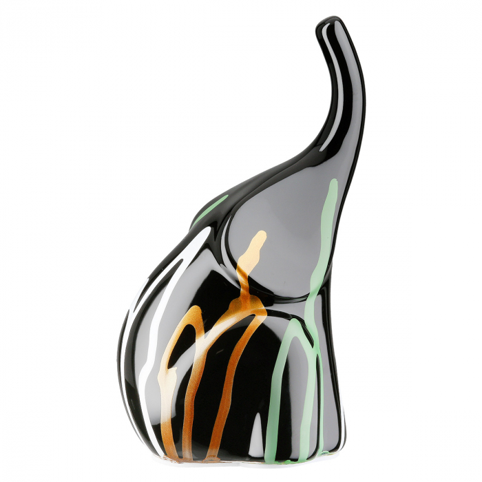 Figurină, Elefant, Scuro, Ceramica, negru, PU 3, L. 8 cm, L. 11,5 cm, H. 19 cm [2]