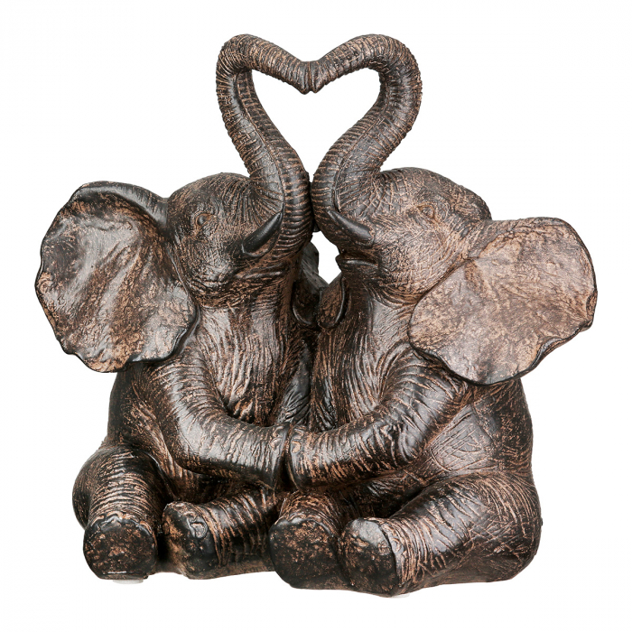Figurină, Elefant, Tarangire, Polirășină, maro, PU 3, L. 18 cm, L. 18 cm, H. 12 cm [1]