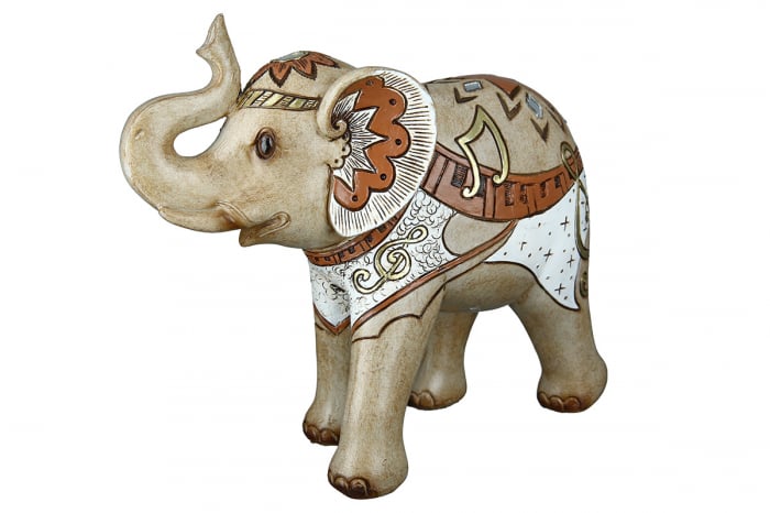 Figurina Elephant Musical, Rasina, Multicolor, 13x10x5.5 cm