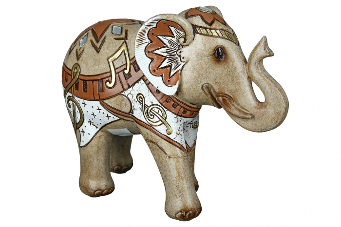 Figurina Elephant Musical, Rasina, Multicolor, 18x13.5x8 cm [3]