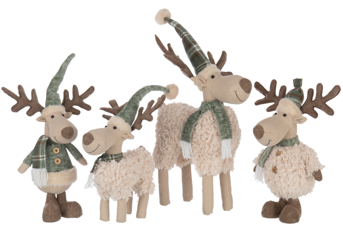 Figurina, Esarfa Moose din poliester alb-galbui/verde, M [3]