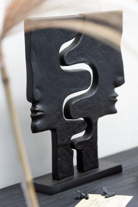 Figurina Faces On Foot, Aluminiu, Negru, 33x10x38 cm [2]