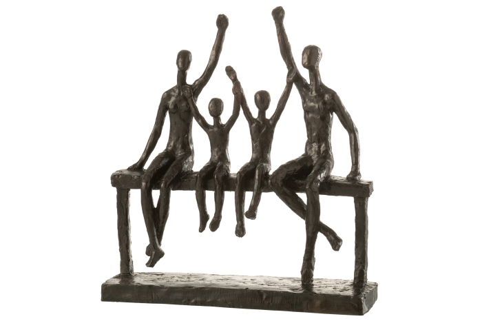 Figurina Family On Bench, Rasina, Maro, 30x9x34 cm [1]