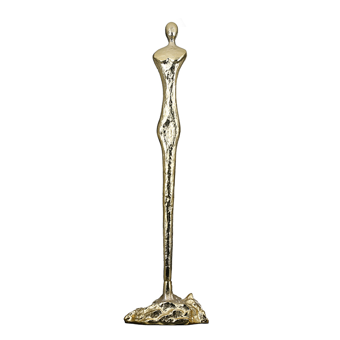 Figurina Female auriu sampanie, aluminiu, inaltime 66 cm GILDE imagine 2022 by aka-home.ro