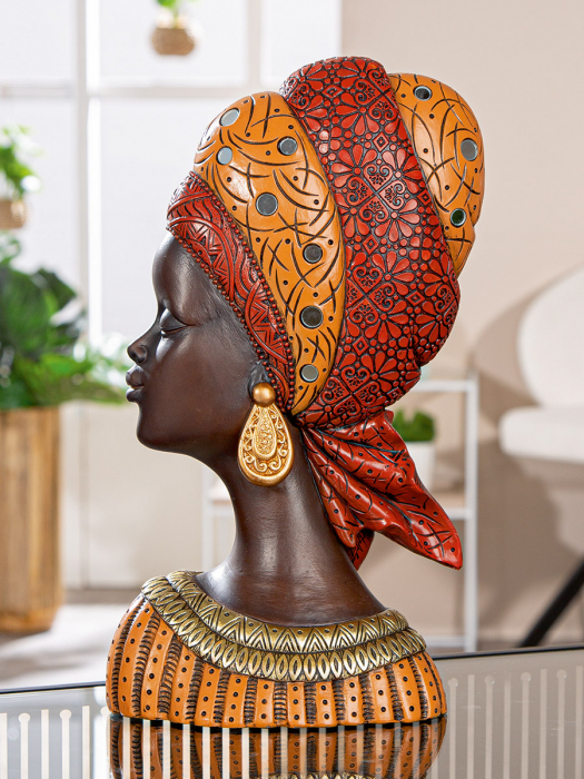 Figurină, Femeie, Nosta, Polirășină, maro, PU 2, L. 10 cm, L. 20 cm, H. 32 cm [4]