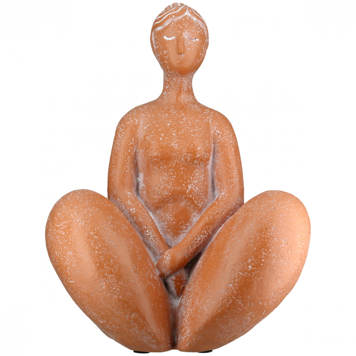 Figurină, Femeie, Rășină sintetică, portocaliu, PU 2, L. 14 cm, L. 19 cm, H 26 cm [2]