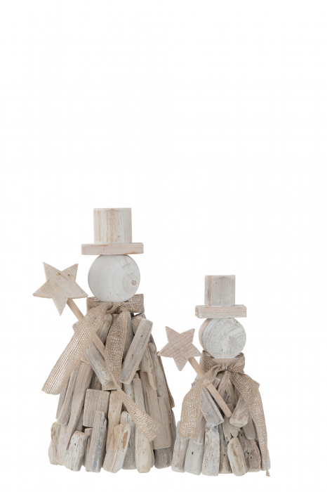 Figurina Figure+Star Winter, Lemn, Alb, 18x18x31 cm [2]