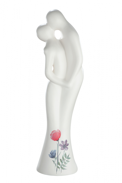 Figurina Francis Couple In Love Sweet, ceramica, crem, 12x12x46 cm