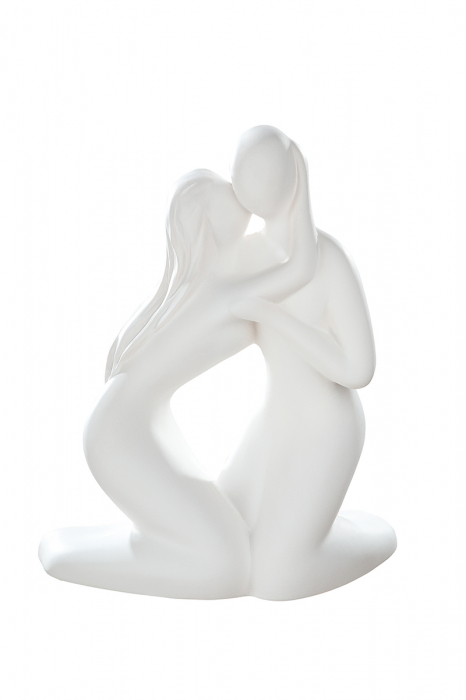 Figurina Francis Turning , ceramica, crem, 21x12x25 cm