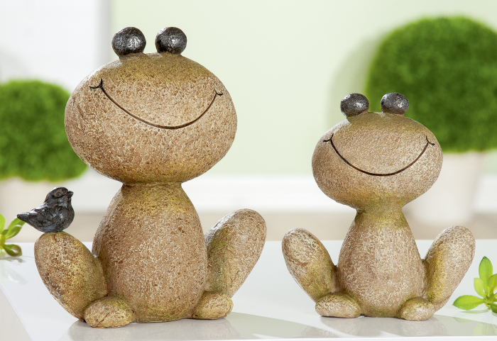 Figurina Frog Rocco, rasina, maro, 12.5×14.8×4.5 cm GILDE