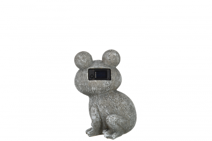 Figurina Frog Solar, Rasina, Gri, 17.5x15.5x22.5 cm [2]