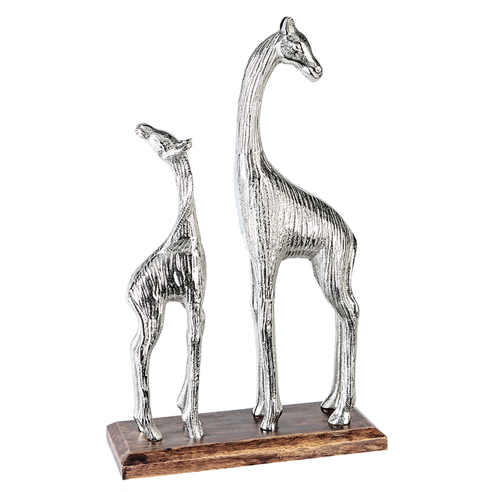 Figurina Giraffe, mango aluminiu, 42×25.5×10 cm GILDE