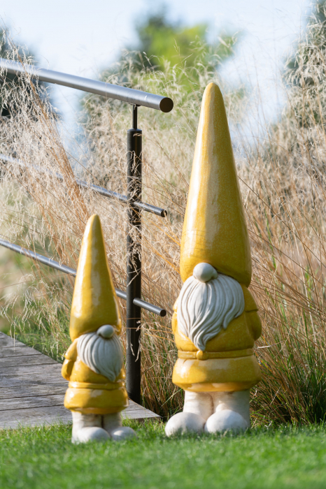 Figurina Gnome de gradina, Outdoor Mgo Galben, L, L 24| W 24| H 96 cm [4]
