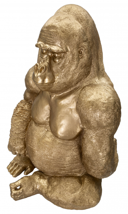 Figurina Gorilla, Rasina, Auriu, 82x64x53 cm [6]