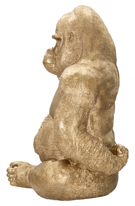 Figurina Gorilla, Rasina, Auriu, 82x64x53 cm [7]