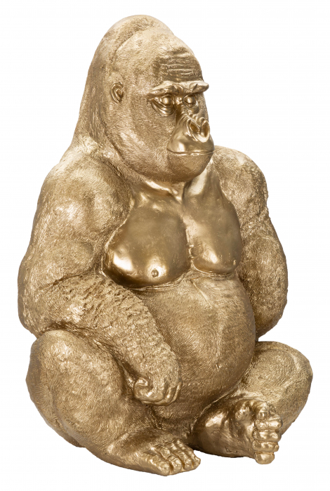 Figurina Gorilla, Rasina, Auriu, 82x64x53 cm [8]