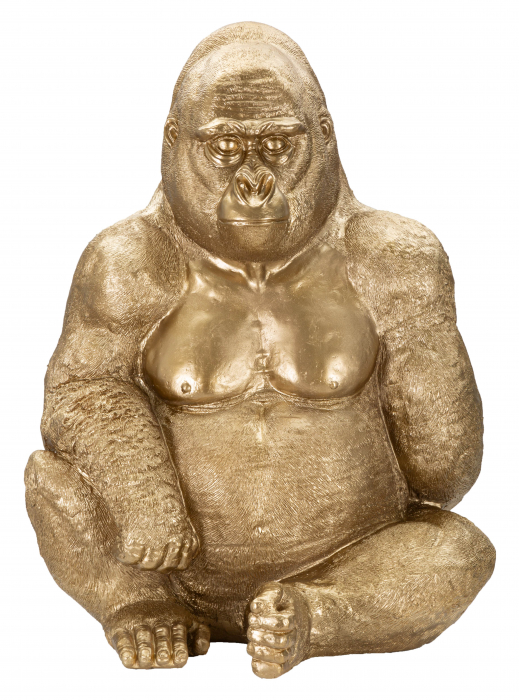 Figurina Gorilla, Rasina, Auriu, 82x64x53 cm [9]