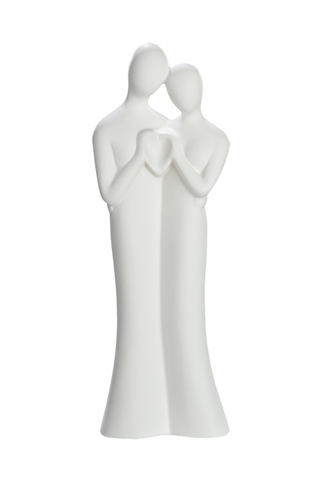 Figurina Greetings, ceramica, alb, 9x27x6 cm [2]