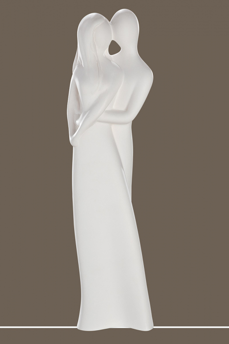 Figurina Hamony, ceramica, alb, 11x40x8.5 cm