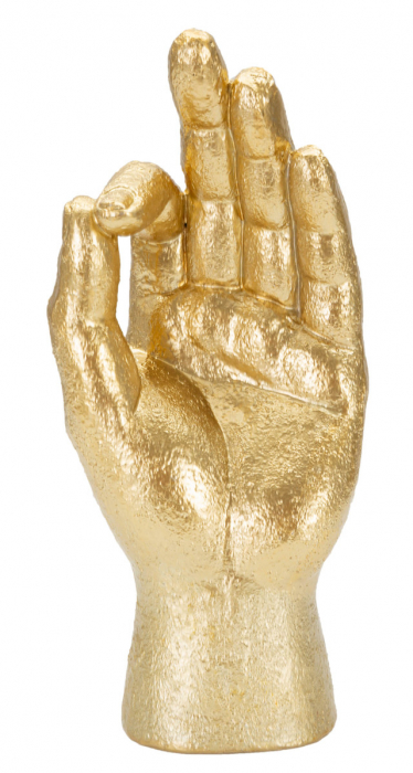 Figurina Hand, Rasina, Auriu, 22.5x10x7 cm [2]