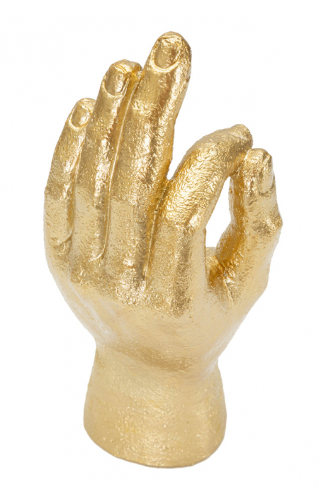 Figurina Hand, Rasina, Auriu, 22.5x10x7 cm [4]