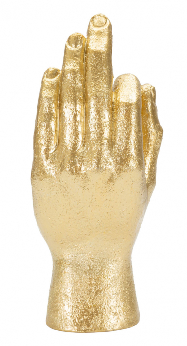 Figurina Hand, Rasina, Auriu, 22.5x10x7 cm [6]
