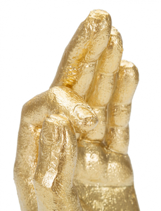 Figurina Hand, Rasina, Auriu, 22.5x10x7 cm [5]