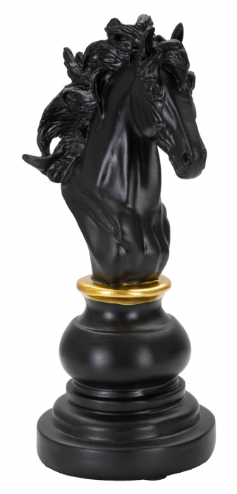Figurina Horse, Rasina, Negru/Auriu, 27x14x11 cm [3]