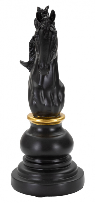 Figurina Horse, Rasina, Negru/Auriu, 27x14x11 cm [4]