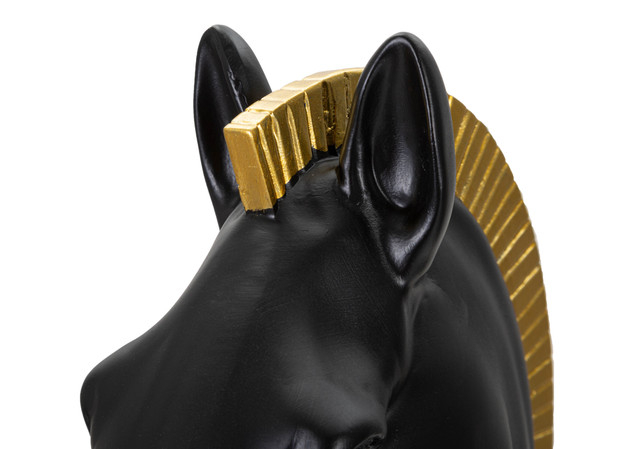 Figurina Horse, Rasina, Negru/Auriu, 50x18.5x18.5 cm [8]
