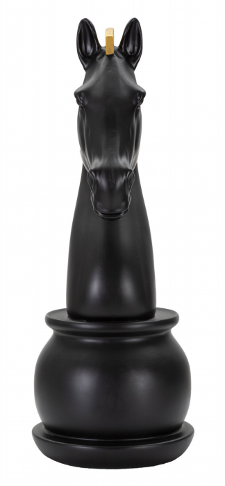 Figurina Horse, Rasina, Negru/Auriu, 50x18.5x18.5 cm [4]