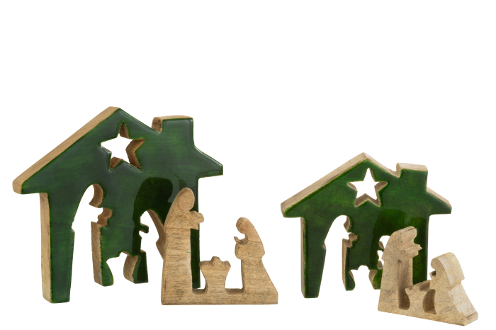 Figurină, House Lemn Verde/Natur L [4]
