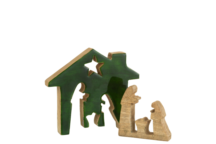 Figurină, House Lemn Verde/Natur L [2]