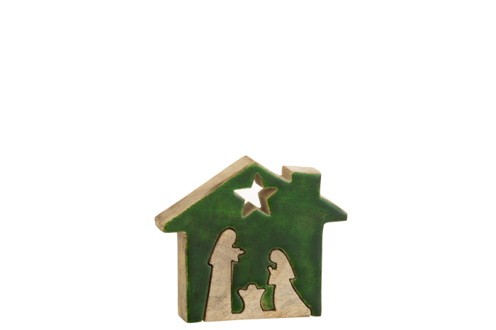 Figurină, House Lemn Verde/Natur S [1]