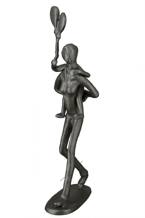 Figurina Hucke, Fier, Gri inchis, 8x23x5.5 cm GILDE