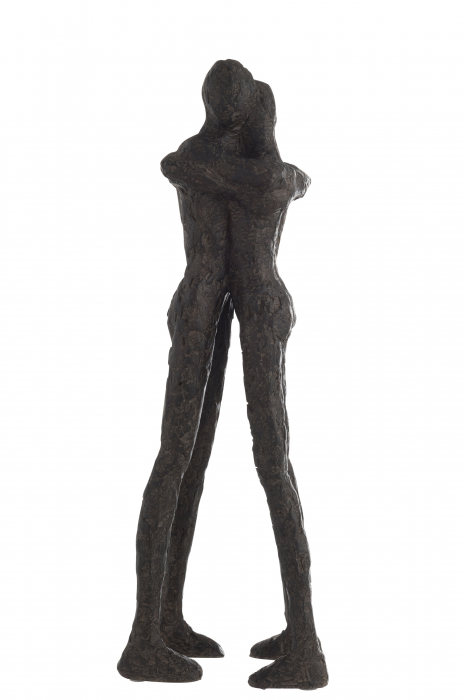 Figurina hugging, Textil, Negru, 17x11x49.5 cm