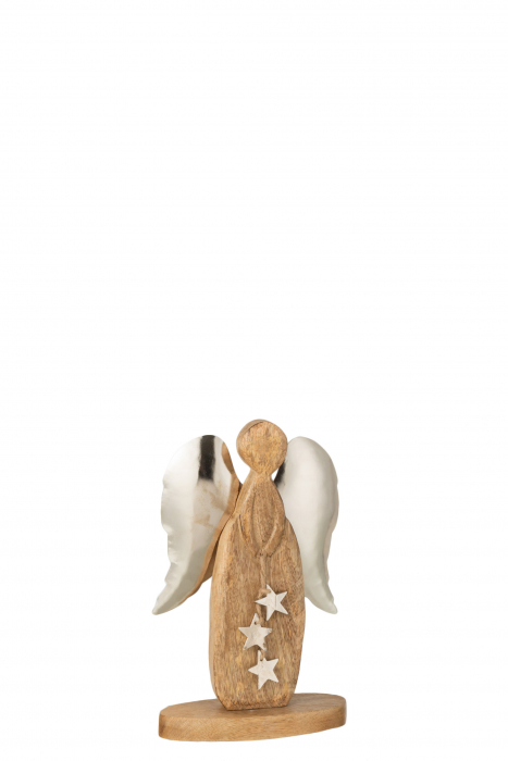 Figurina inger Angel, Lemn, Natural, 15x6x26 cm