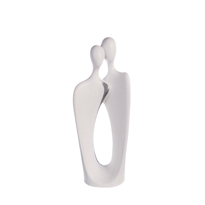 Figurina Kadoma, ceramica, alb argintiu, 5x10x25.5 cm