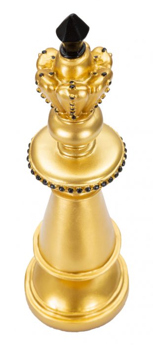 Figurina King, Rasina, Auriu/Negru, 32.5x11x11 cm [3]
