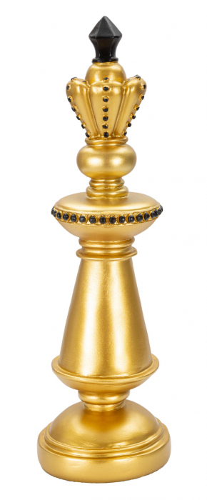 Figurina King, Rasina, Auriu/Negru, 32.5x11x11 cm [2]