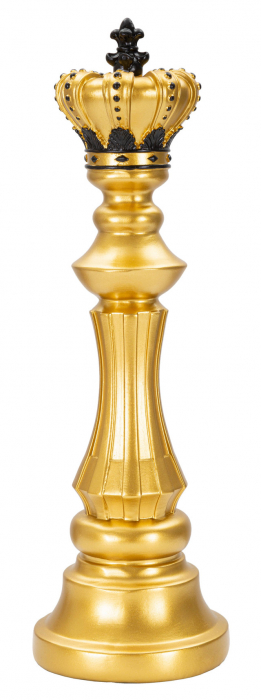Figurina King, Rasina, Auriu/Negru, 40.5x13x13 cm [2]
