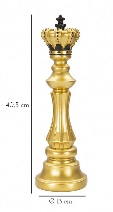 Figurina King, Rasina, Auriu/Negru, 40.5x13x13 cm [7]