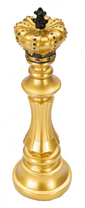Figurina King, Rasina, Auriu/Negru, 40.5x13x13 cm [3]