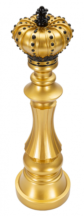 Figurina King, Rasina, Auriu/Negru, 50x14x14 cm [3]