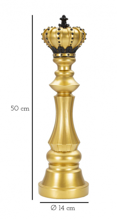 Figurina King, Rasina, Auriu/Negru, 50x14x14 cm [7]