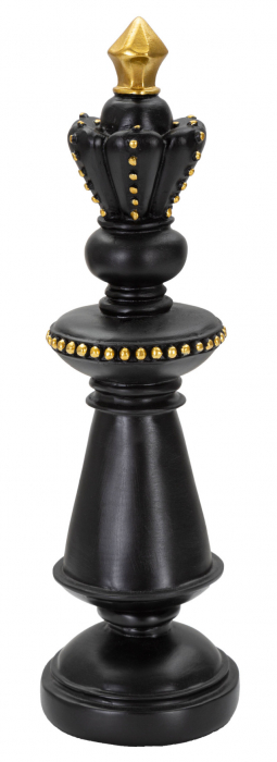 Figurina King, Rasina, Negru/Auriu, 32.5x11x11 cm [2]