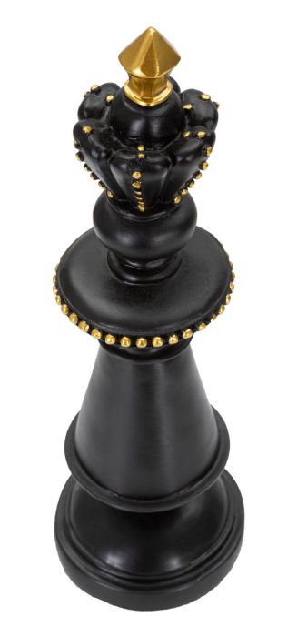 Figurina King, Rasina, Negru/Auriu, 32.5x11x11 cm [3]