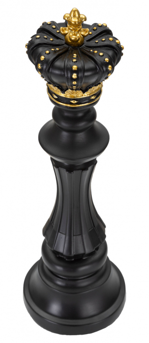 Figurina King, Rasina, Negru/Auriu, 40.5x13x13 cm [3]